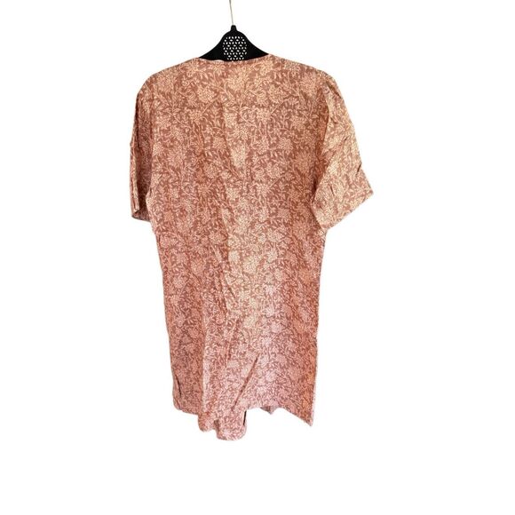 NWT Faherty Womens Bronze Riviera Floral Tie Wrap Ashley Linen Dress Medium - Picture 5 of 12